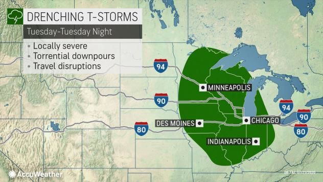 Storms Tue-Tue night by AccuWeather